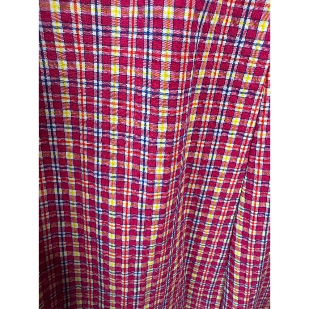 Misa Anthropologie La Stella‎ Dress Women S Red Gingham Wrap Maxi Boho Festival - Picture 6 of 13